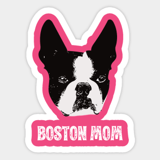 Boston Bull Terrier Face Sticker